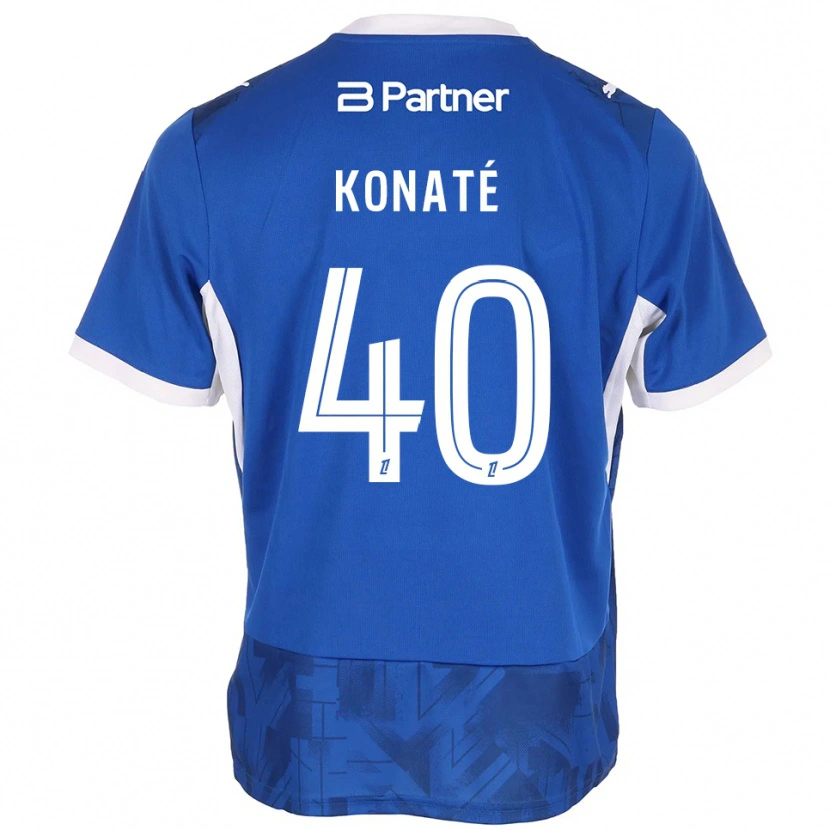 Danxen Donna Maglia Hillel Konaté #40 Blu Medio Bianco Kit Gara Home 2026/27 Maglietta