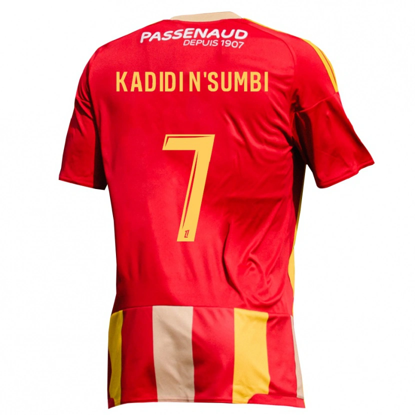 Danxen Donna Maglia Andy Junior Kadidi N'sumbi #7 Giallo Rosso Verde Kit Gara Home 2026/27 Maglietta