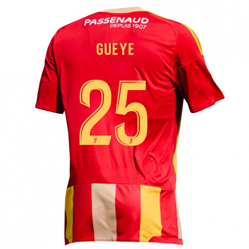 Danxen Donna Maglia Dame Gueye #25 Giallo Rosso Verde Kit Gara Home 2026/27 Maglietta