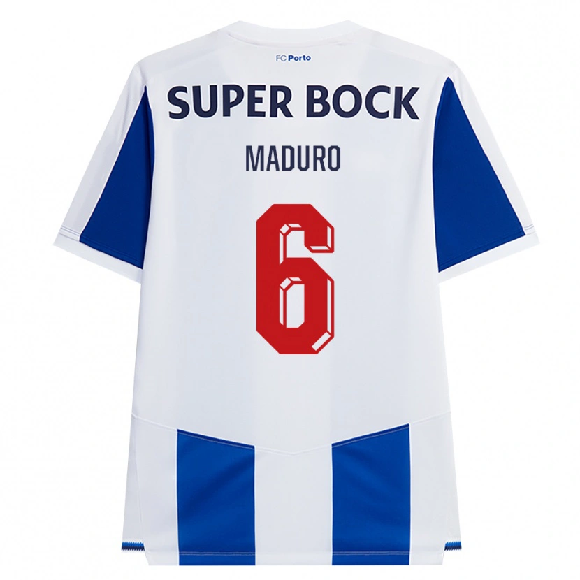 Danxen Donna Maglia Henrique Maduro #6 Blu Bianco Rosso Kit Gara Home 2026/27 Maglietta