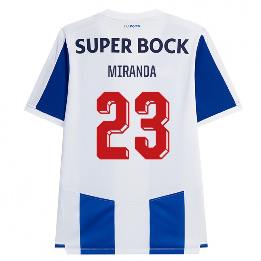 Danxen Donna Maglia João Miranda #23 Blu Bianco Rosso Kit Gara Home 2026/27 Maglietta