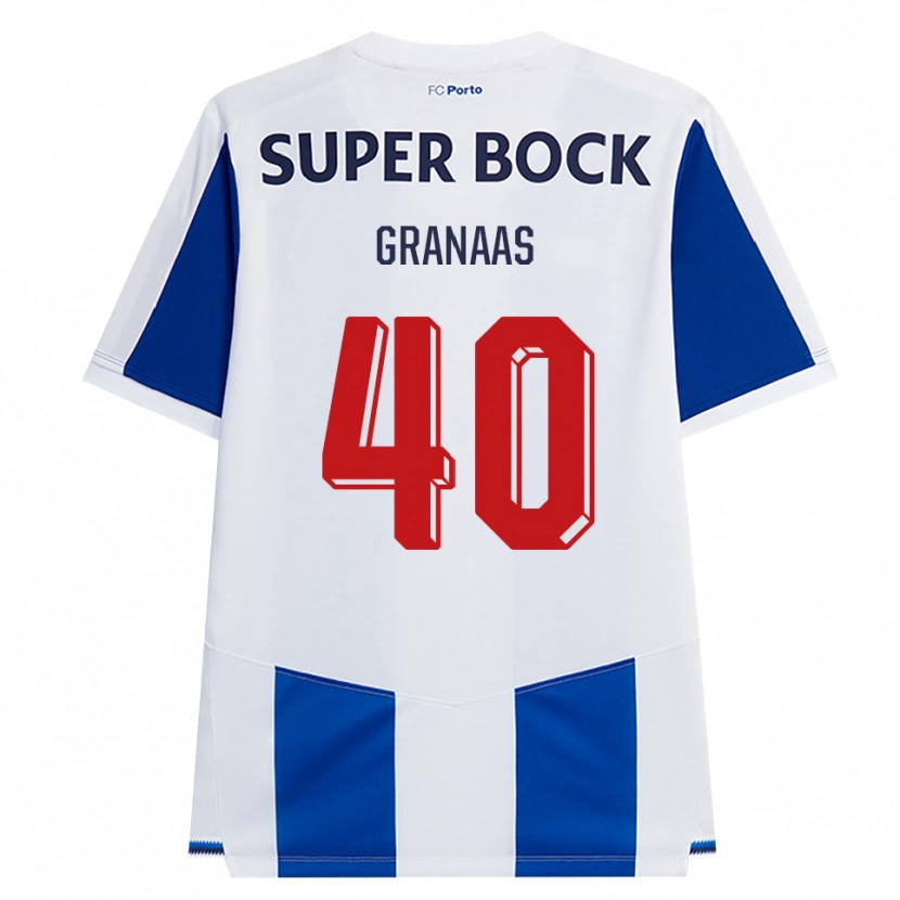 Danxen Donna Maglia Eirik Granaas #40 Blu Bianco Rosso Kit Gara Home 2026/27 Maglietta