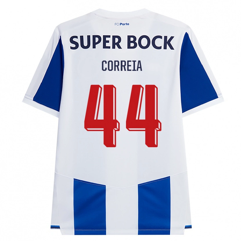 Danxen Donna Maglia Romain Correia #44 Blu Bianco Rosso Kit Gara Home 2026/27 Maglietta