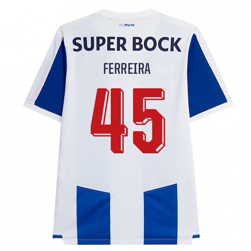 Danxen Donna Maglia Tiago Ferreira #45 Blu Bianco Rosso Kit Gara Home 2026/27 Maglietta