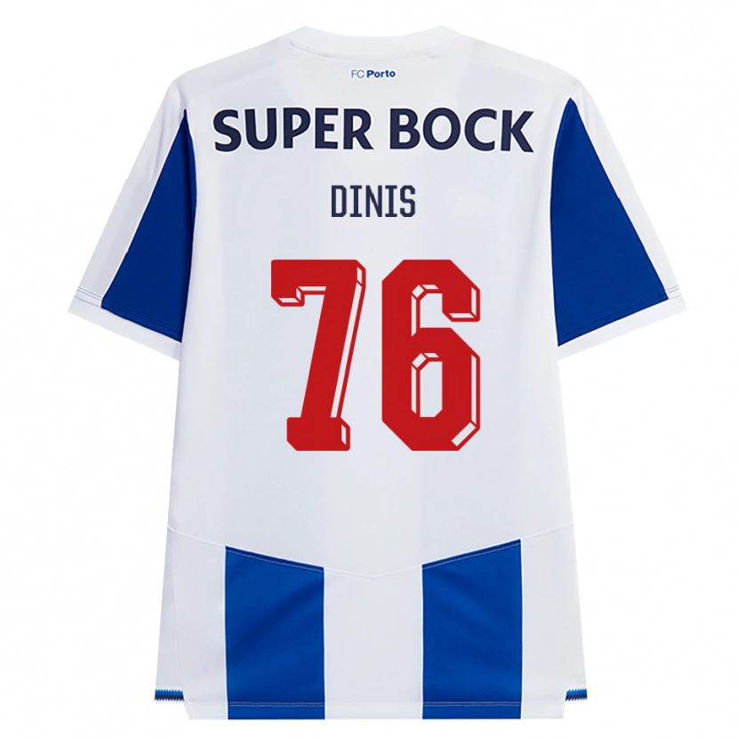 Danxen Donna Maglia Dinis Andrade Rodrigues #76 Blu Bianco Rosso Kit Gara Home 2026/27 Maglietta