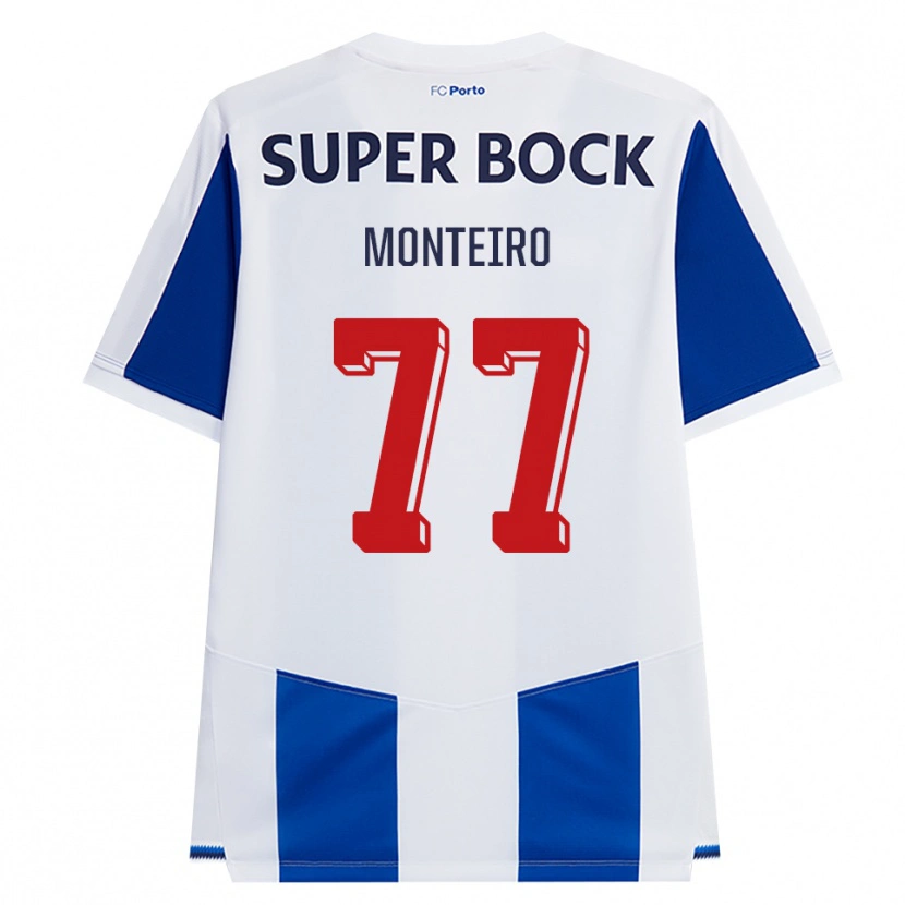 Danxen Donna Maglia Rui Monteiro #77 Blu Bianco Rosso Kit Gara Home 2026/27 Maglietta