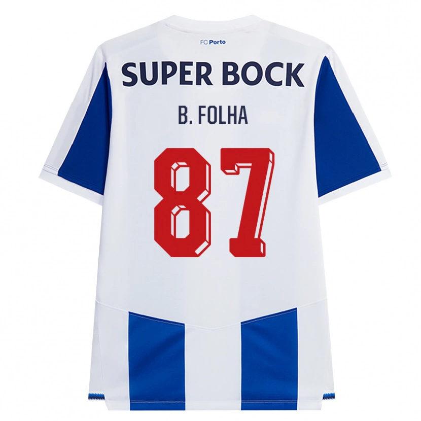Danxen Donna Maglia Bernardo Folha #87 Blu Bianco Rosso Kit Gara Home 2026/27 Maglietta