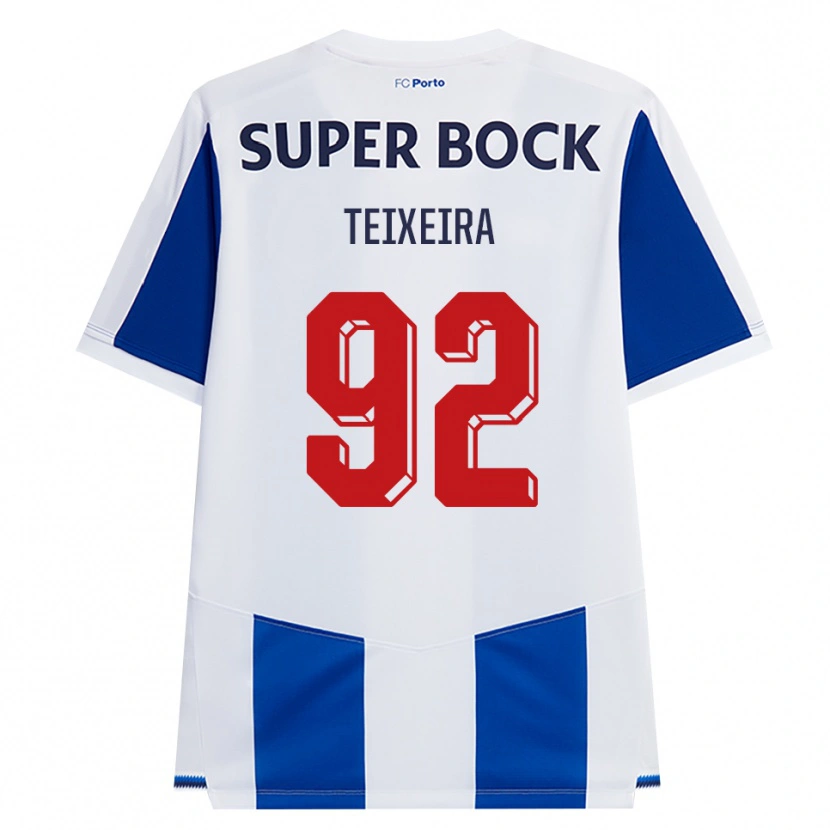 Danxen Donna Maglia João Teixeira #92 Blu Bianco Rosso Kit Gara Home 2026/27 Maglietta