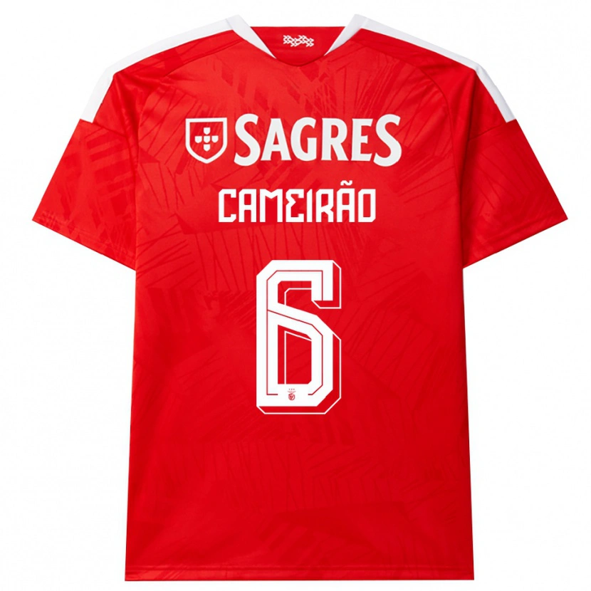 Danxen Donna Maglia Beatriz Cameirão #6 Rosso Bianco Giallo Kit Gara Home 2026/27 Maglietta