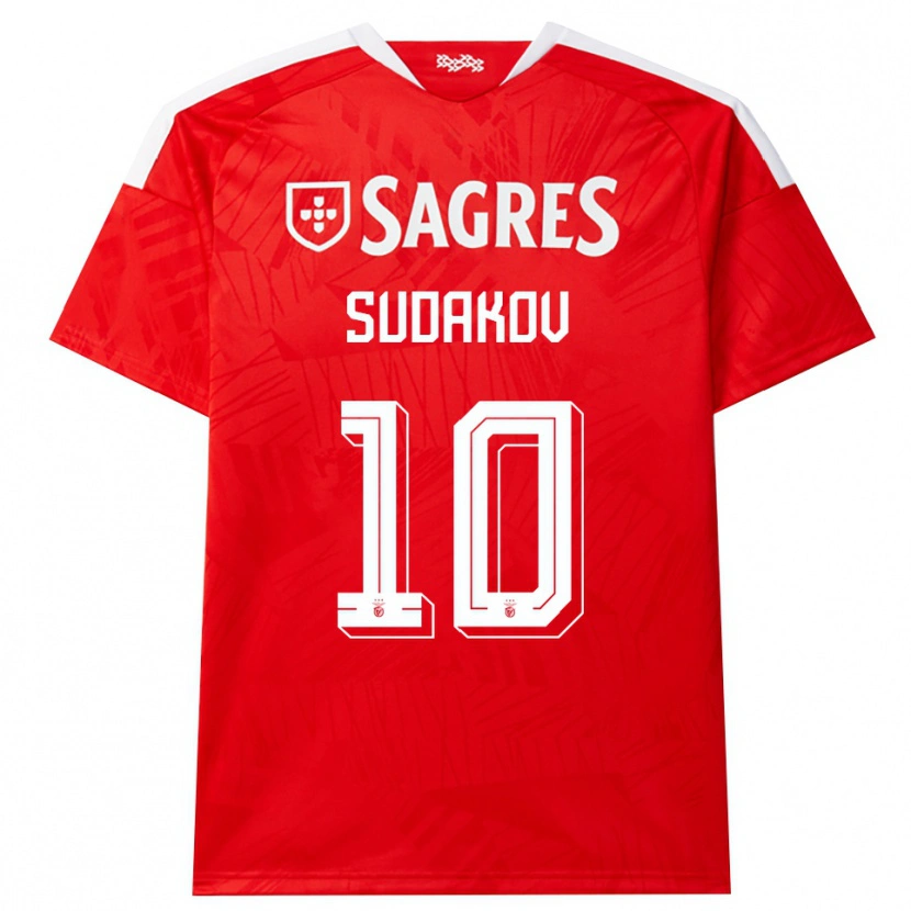 Danxen Donna Maglia Georgiy Sudakov #10 Rosso Bianco Giallo Kit Gara Home 2026/27 Maglietta