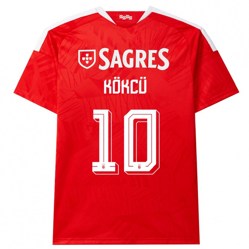 Danxen Donna Maglia Orkun Kokcu #10 Rosso Bianco Giallo Kit Gara Home 2026/27 Maglietta