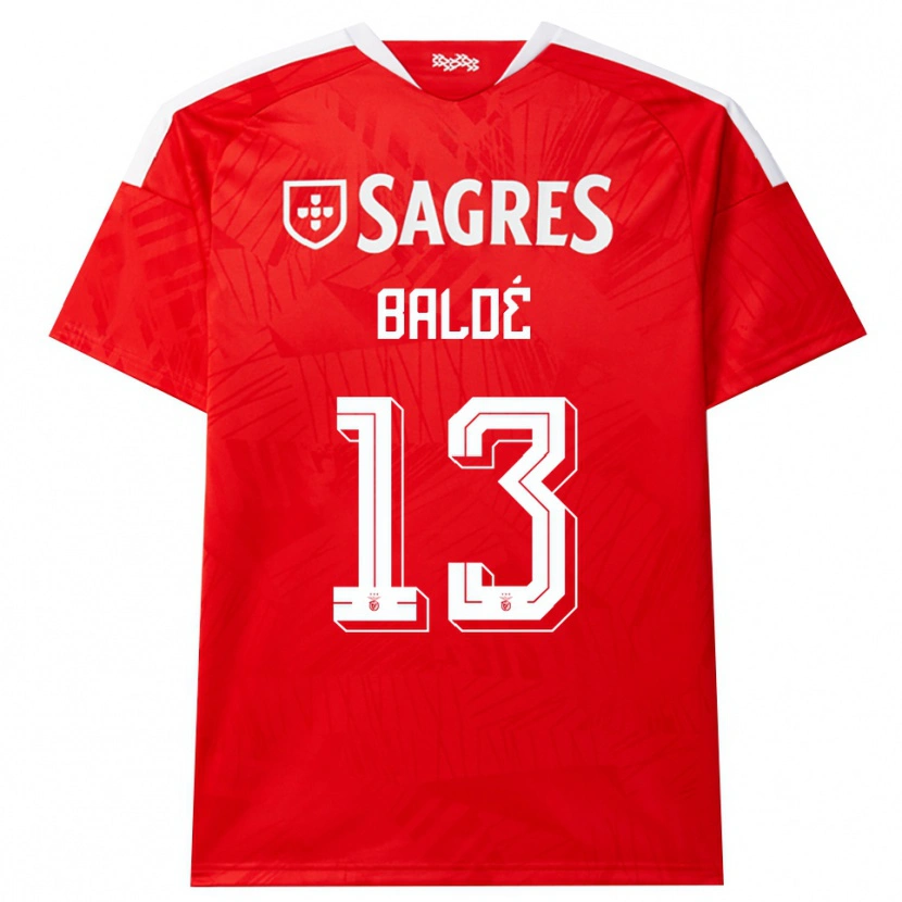 Danxen Donna Maglia Afonso Baldé #13 Rosso Bianco Giallo Kit Gara Home 2026/27 Maglietta