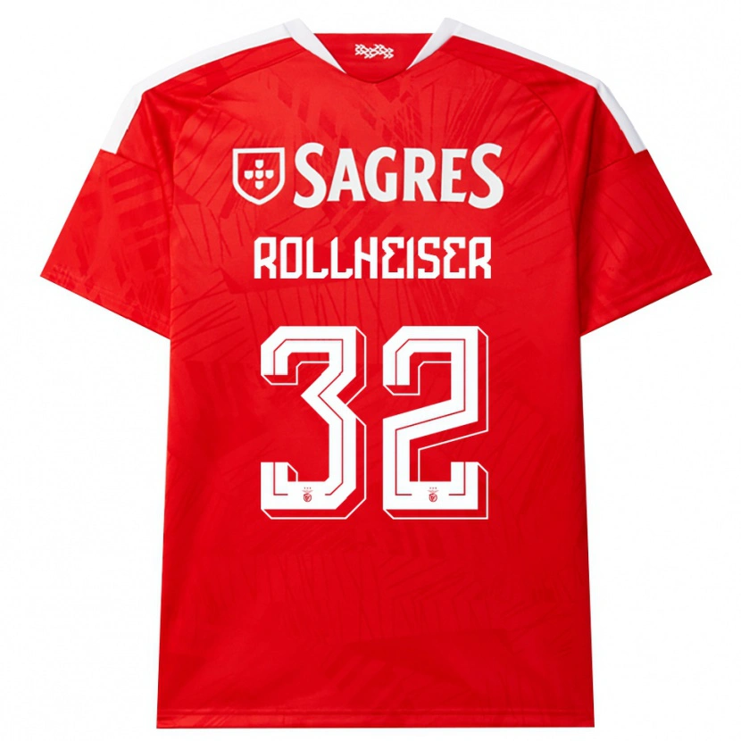 Danxen Donna Maglia Benjamín Rollheiser #32 Rosso Bianco Giallo Kit Gara Home 2026/27 Maglietta