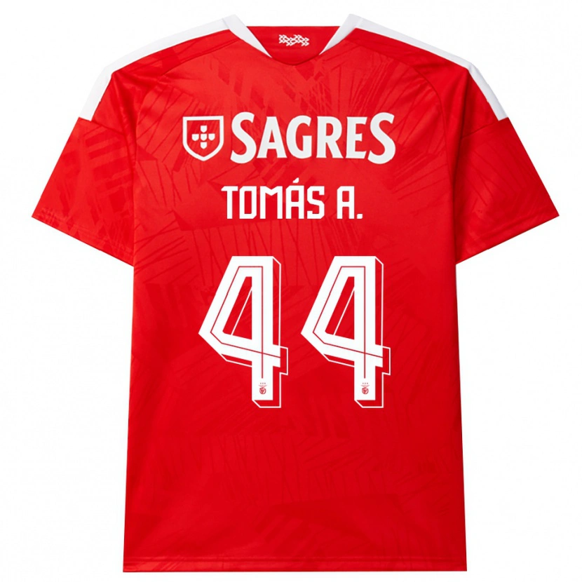 Danxen Donna Maglia Tomás Araújo #44 Rosso Bianco Giallo Kit Gara Home 2026/27 Maglietta