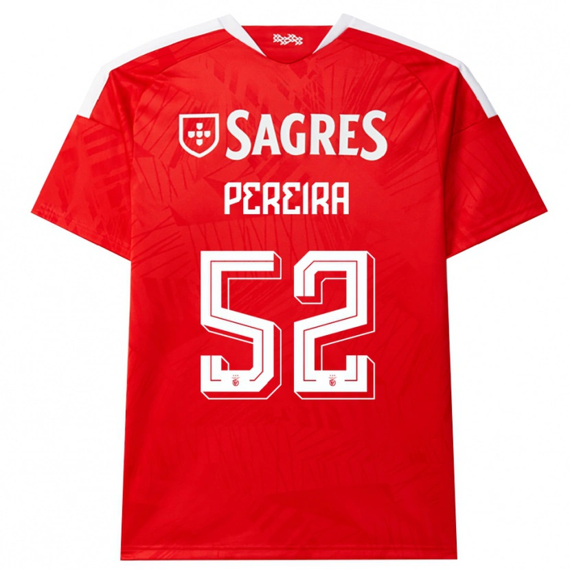 Danxen Donna Maglia Henrique Pereira #52 Rosso Bianco Giallo Kit Gara Home 2026/27 Maglietta