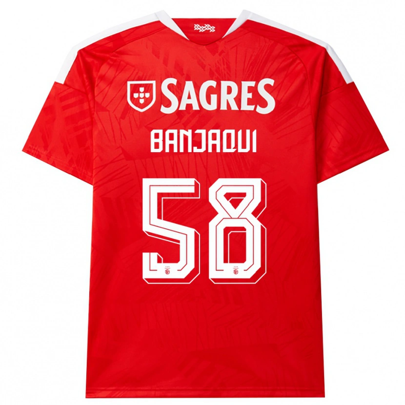 Danxen Donna Maglia Daniel Banjaqui #58 Rosso Bianco Giallo Kit Gara Home 2026/27 Maglietta