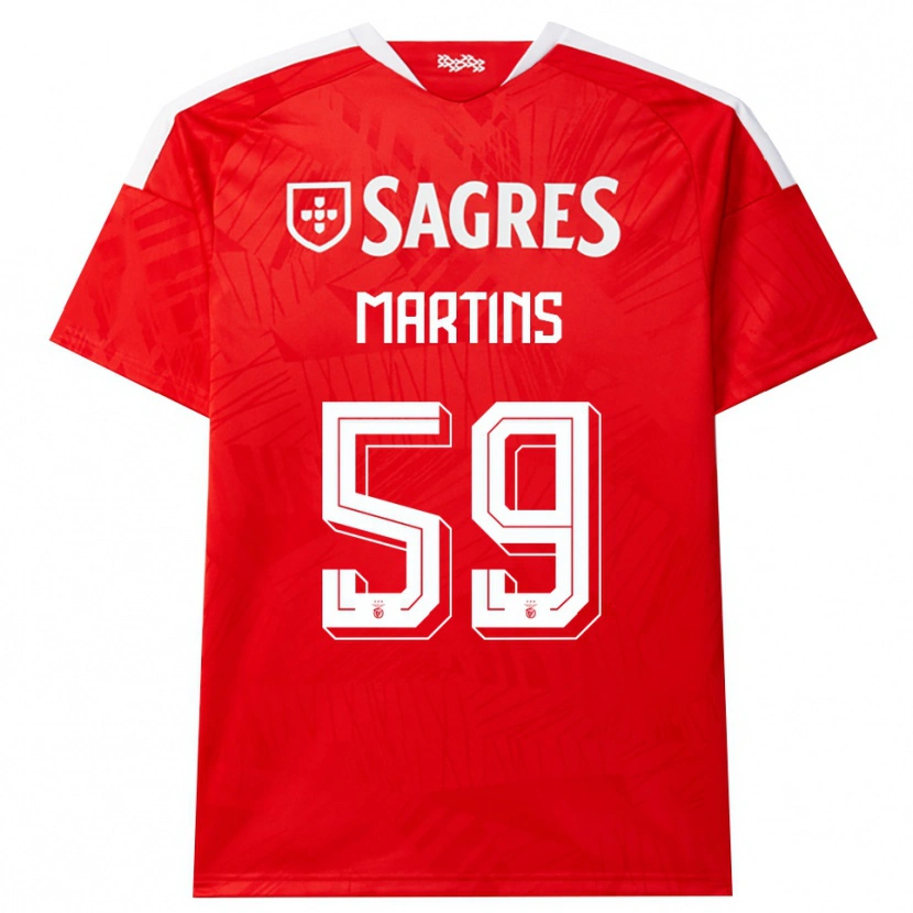 Danxen Donna Maglia Leandro Martins #59 Rosso Bianco Giallo Kit Gara Home 2026/27 Maglietta