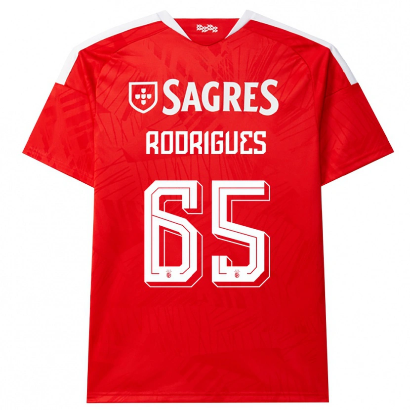 Danxen Donna Maglia Rafael Rodrigues #65 Rosso Bianco Giallo Kit Gara Home 2026/27 Maglietta