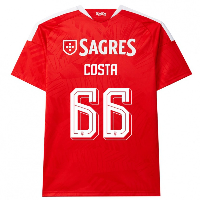 Danxen Donna Maglia Rute Costa #66 Rosso Bianco Giallo Kit Gara Home 2026/27 Maglietta