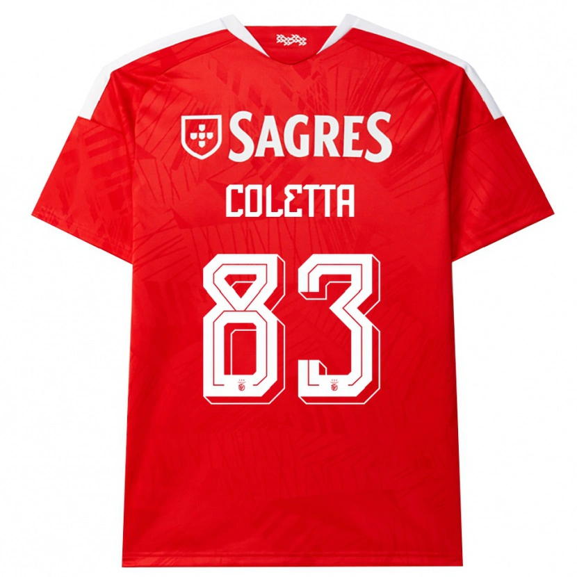 Danxen Donna Maglia Federico Coletta #83 Rosso Bianco Giallo Kit Gara Home 2026/27 Maglietta