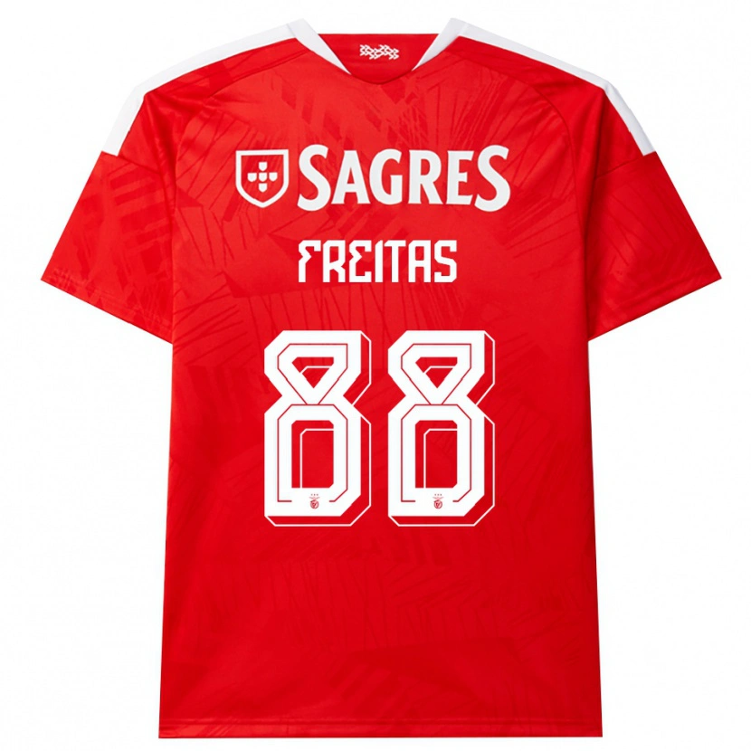 Danxen Donna Maglia Tiago Freitas #88 Rosso Bianco Giallo Kit Gara Home 2026/27 Maglietta