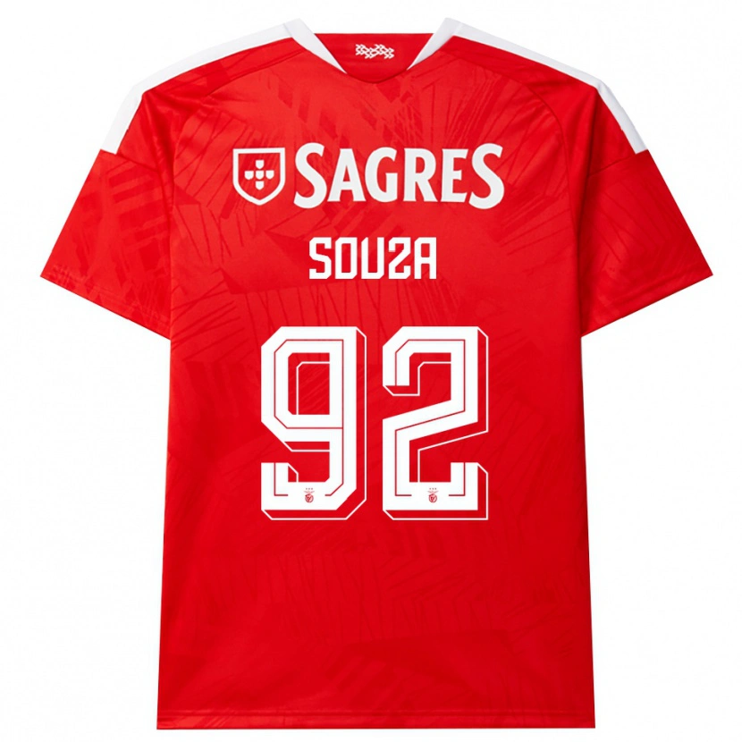 Danxen Donna Maglia Pedro Souza #92 Rosso Bianco Giallo Kit Gara Home 2026/27 Maglietta