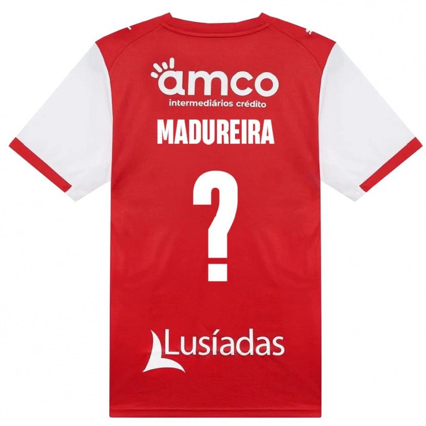 Danxen Donna Maglia João Madureira #0 Bianco Rosso Nero Kit Gara Home 2026/27 Maglietta