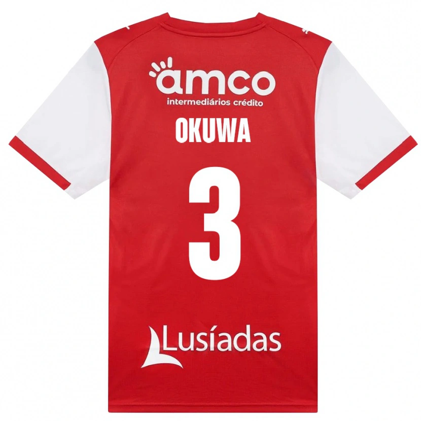 Danxen Donna Maglia Temi Okuwa #3 Bianco Rosso Nero Kit Gara Home 2026/27 Maglietta