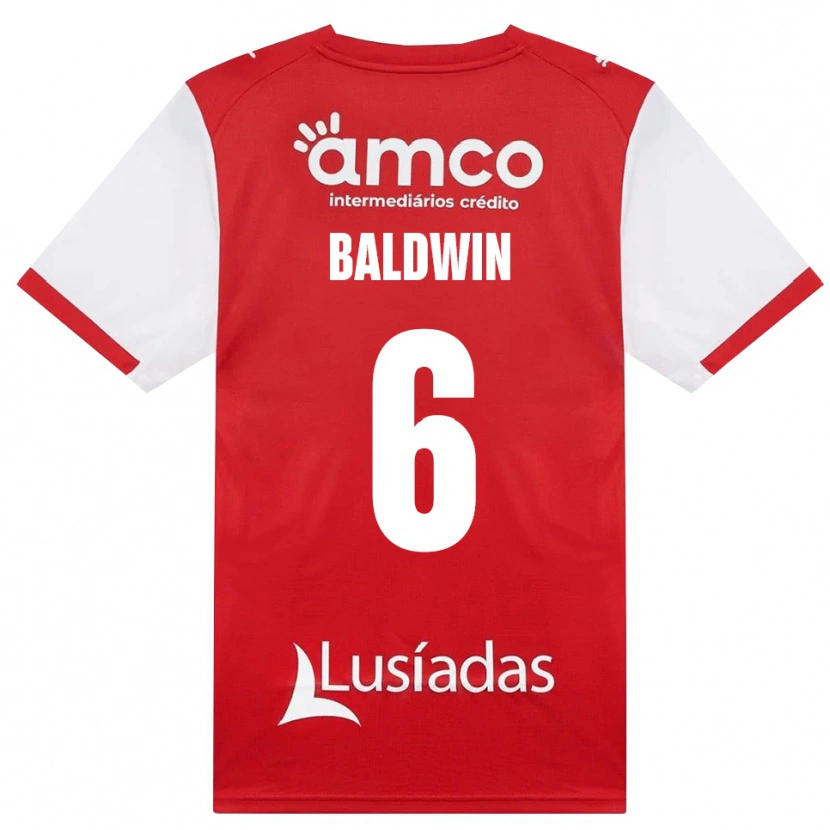 Danxen Donna Maglia Carlyn Baldwin #6 Bianco Rosso Nero Kit Gara Home 2026/27 Maglietta