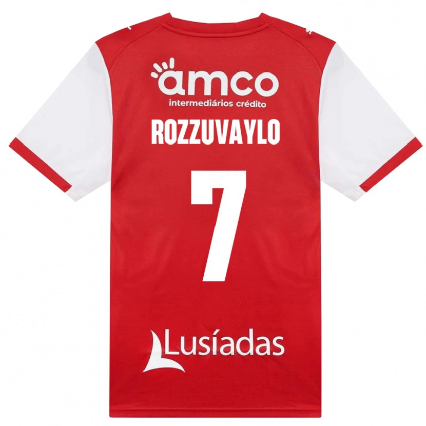 Danxen Donna Maglia Dani Rozzuvaylo #7 Bianco Rosso Nero Kit Gara Home 2026/27 Maglietta