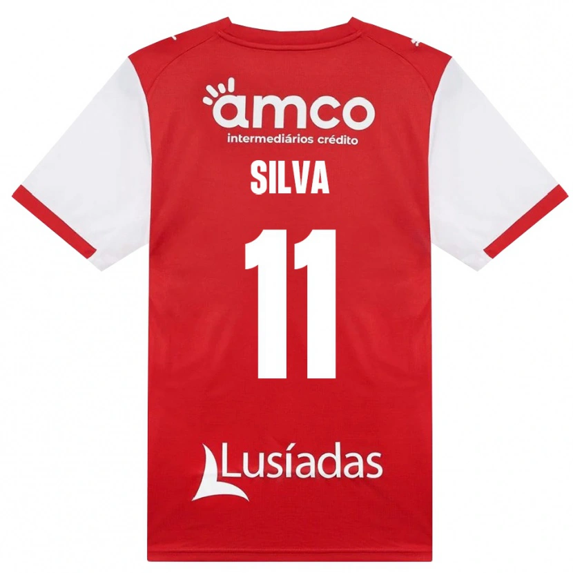Danxen Donna Maglia Gabriel Silva #11 Bianco Rosso Nero Kit Gara Home 2026/27 Maglietta