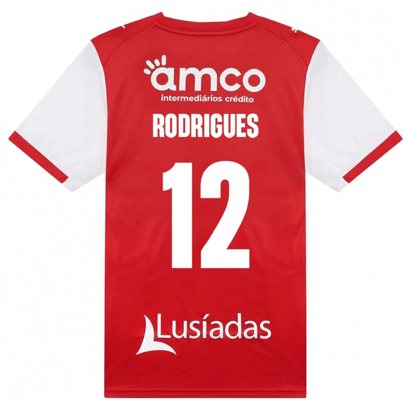 Danxen Donna Maglia David Rodrigues #12 Bianco Rosso Nero Kit Gara Home 2026/27 Maglietta