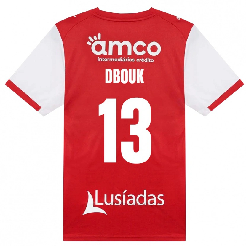 Danxen Donna Maglia Gabriel Dbouk #13 Bianco Rosso Nero Kit Gara Home 2026/27 Maglietta