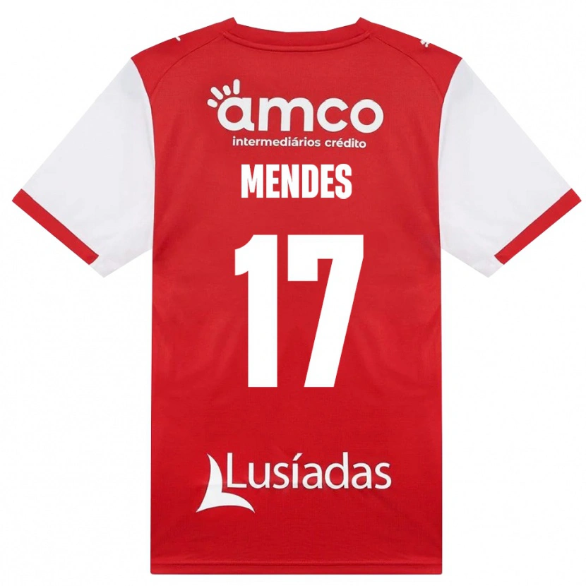 Danxen Donna Maglia Joe Mendes #17 Bianco Rosso Nero Kit Gara Home 2026/27 Maglietta