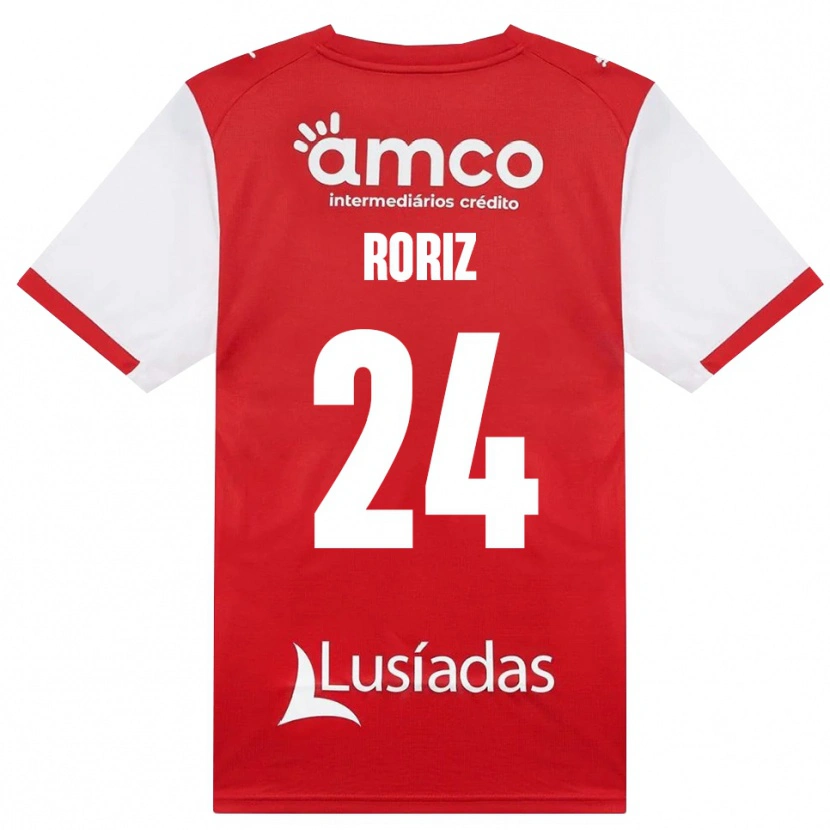 Danxen Donna Maglia Martim Roriz #24 Bianco Rosso Nero Kit Gara Home 2026/27 Maglietta