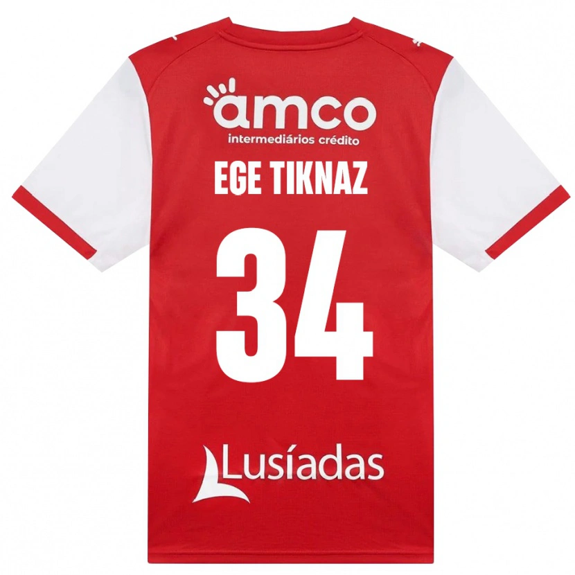 Danxen Donna Maglia Demir Ege Tıknaz #34 Bianco Rosso Nero Kit Gara Home 2026/27 Maglietta