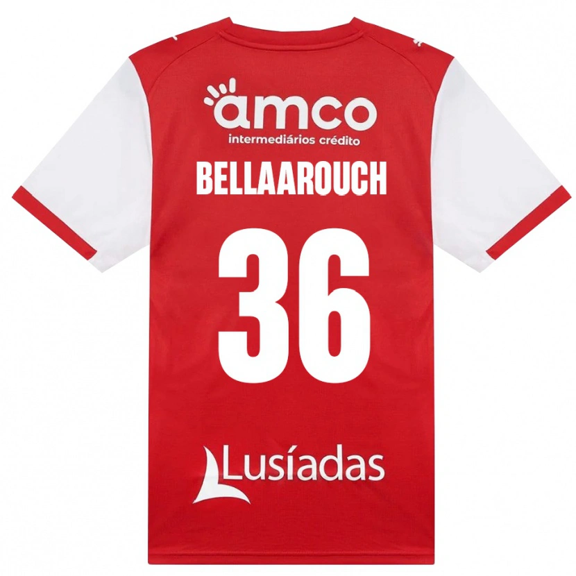 Danxen Donna Maglia Alaa Bellaarouch #36 Bianco Rosso Nero Kit Gara Home 2026/27 Maglietta