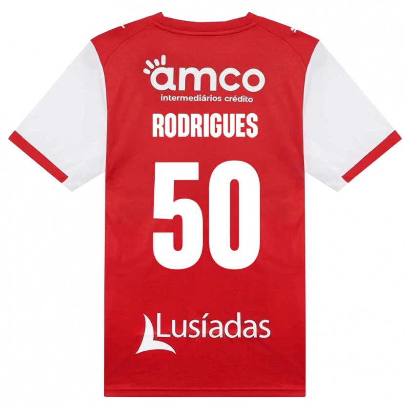 Danxen Donna Maglia Diego Rodrigues #50 Bianco Rosso Nero Kit Gara Home 2026/27 Maglietta