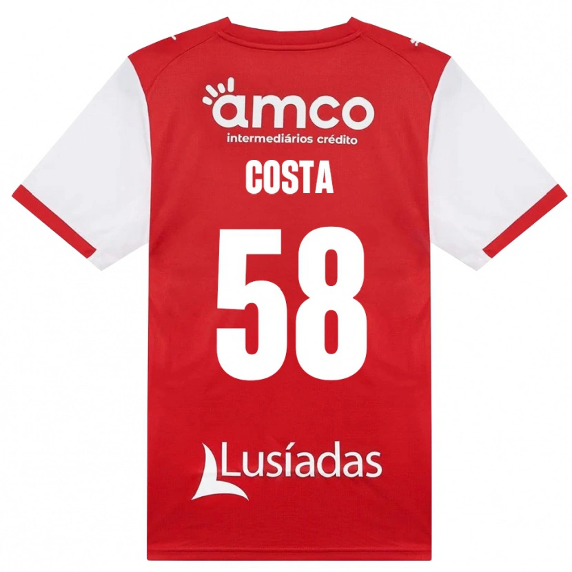 Danxen Donna Maglia Flinto Costa #58 Bianco Rosso Nero Kit Gara Home 2026/27 Maglietta