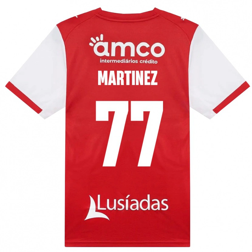 Danxen Donna Maglia Gabri Martínez #77 Bianco Rosso Nero Kit Gara Home 2026/27 Maglietta