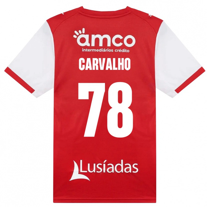 Danxen Donna Maglia João Carvalho #78 Bianco Rosso Nero Kit Gara Home 2026/27 Maglietta