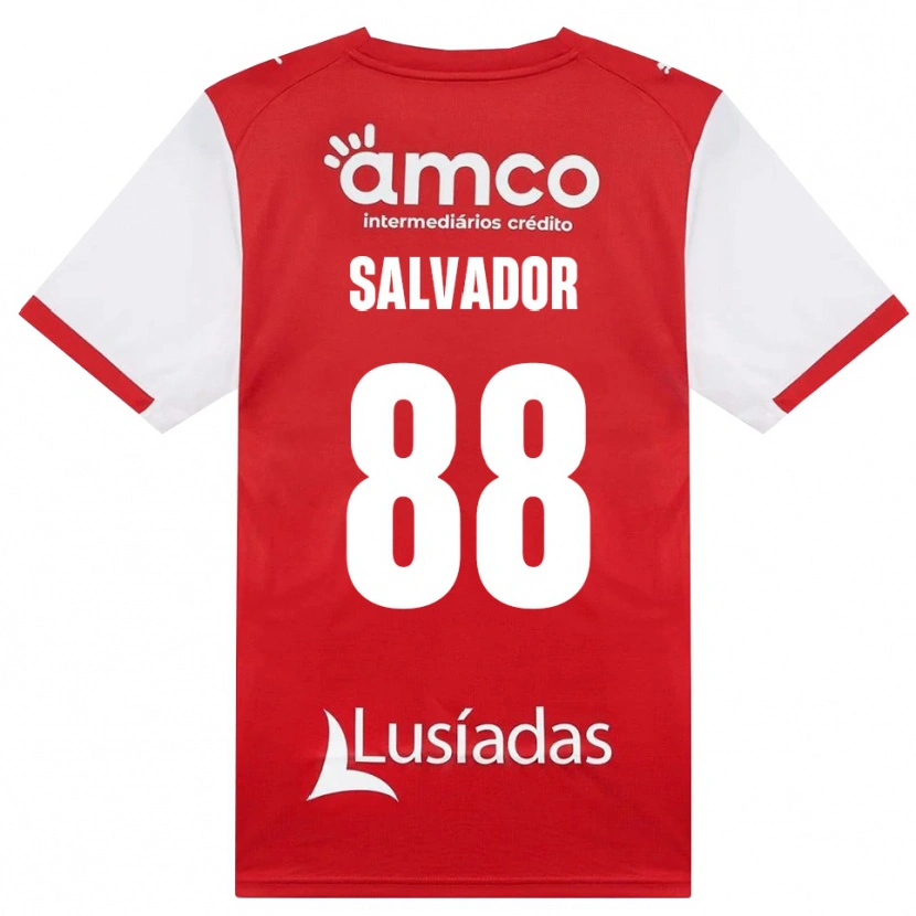 Danxen Donna Maglia João Salvador #88 Bianco Rosso Nero Kit Gara Home 2026/27 Maglietta