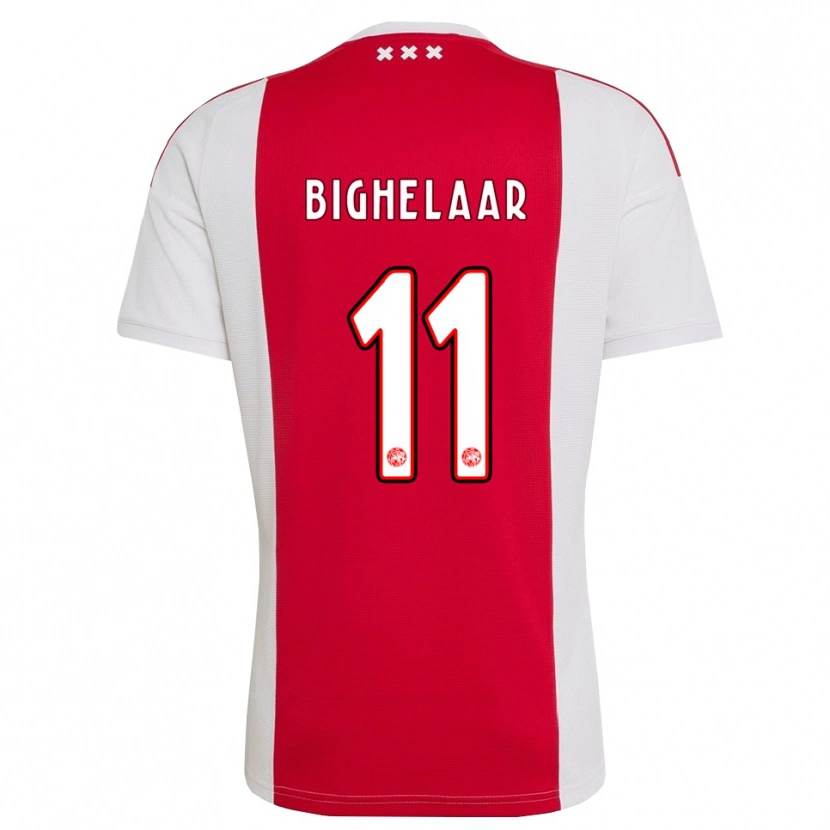 Danxen Donna Maglia Marjolijn Van Den Bighelaar #11 Rosso Bianco Giallo Kit Gara Home 2026/27 Maglietta