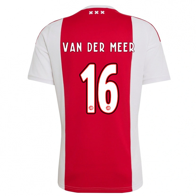Danxen Donna Maglia Reno Van Der Meer #16 Rosso Bianco Giallo Kit Gara Home 2026/27 Maglietta