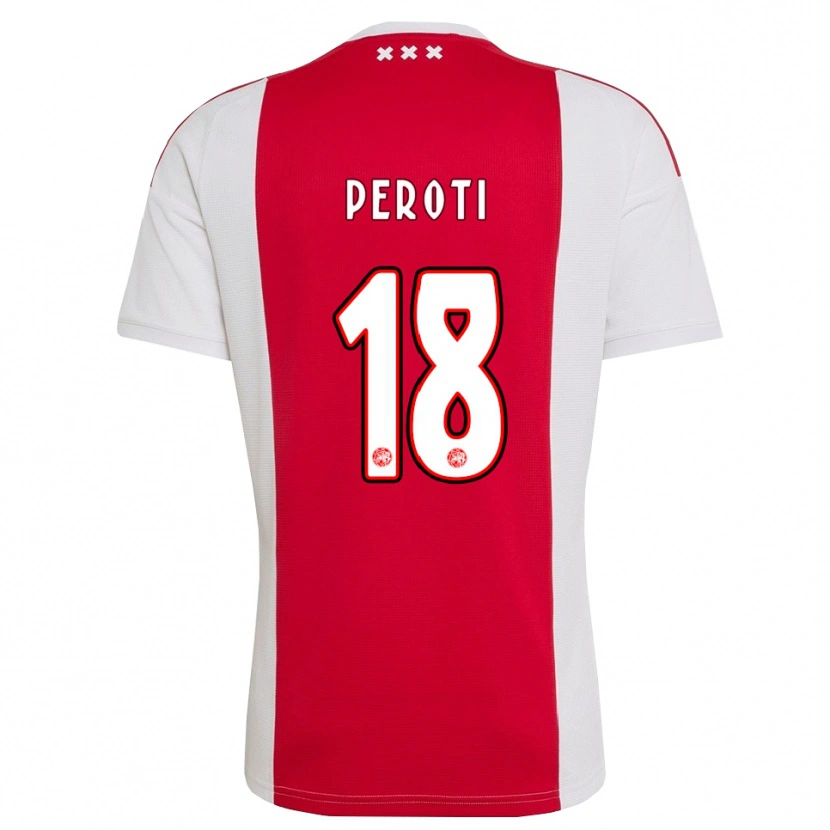 Danxen Donna Maglia Eljero Peroti #18 Rosso Bianco Giallo Kit Gara Home 2026/27 Maglietta