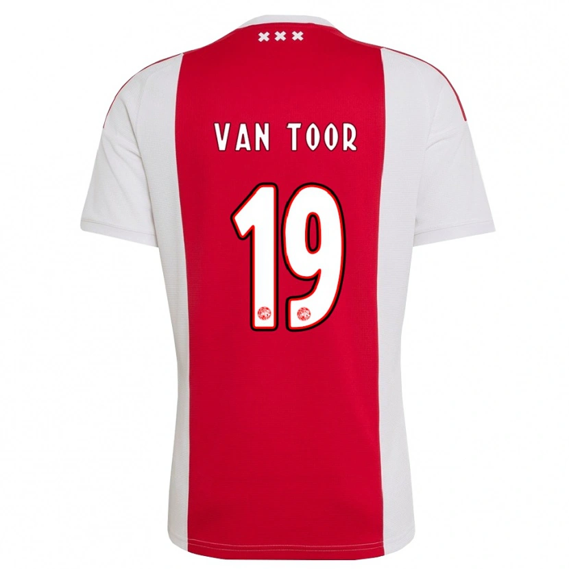 Danxen Donna Maglia Julian Van Toor #19 Rosso Bianco Giallo Kit Gara Home 2026/27 Maglietta