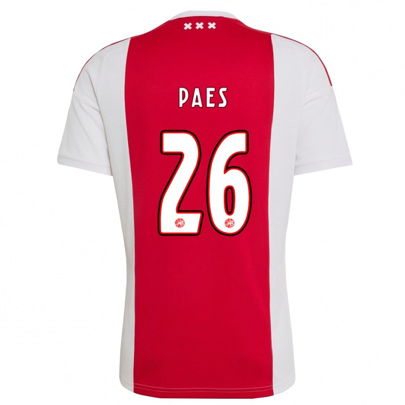 Danxen Donna Maglia Maarten Paes #26 Rosso Bianco Giallo Kit Gara Home 2026/27 Maglietta