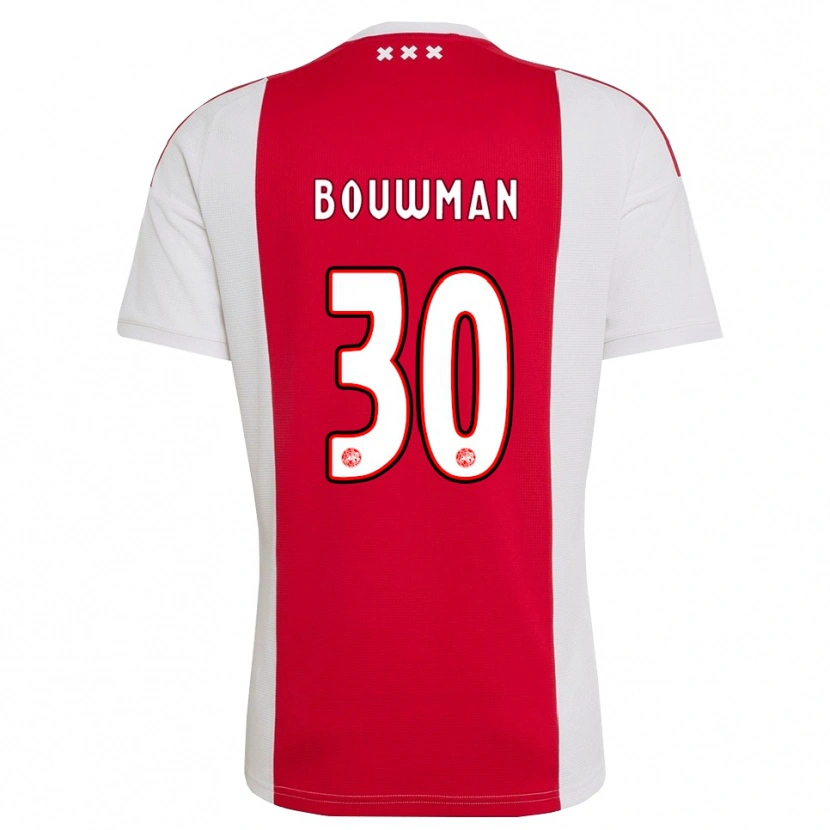 Danxen Donna Maglia Aaron Bouwman #30 Rosso Bianco Giallo Kit Gara Home 2026/27 Maglietta