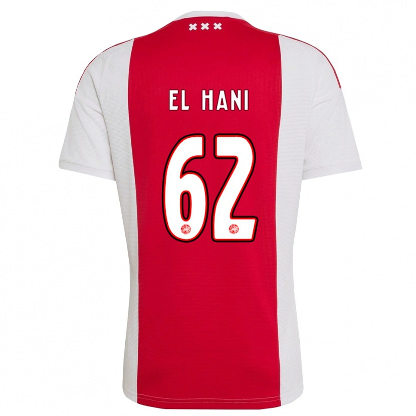 Danxen Donna Maglia Aymean El Hani #62 Rosso Bianco Giallo Kit Gara Home 2026/27 Maglietta