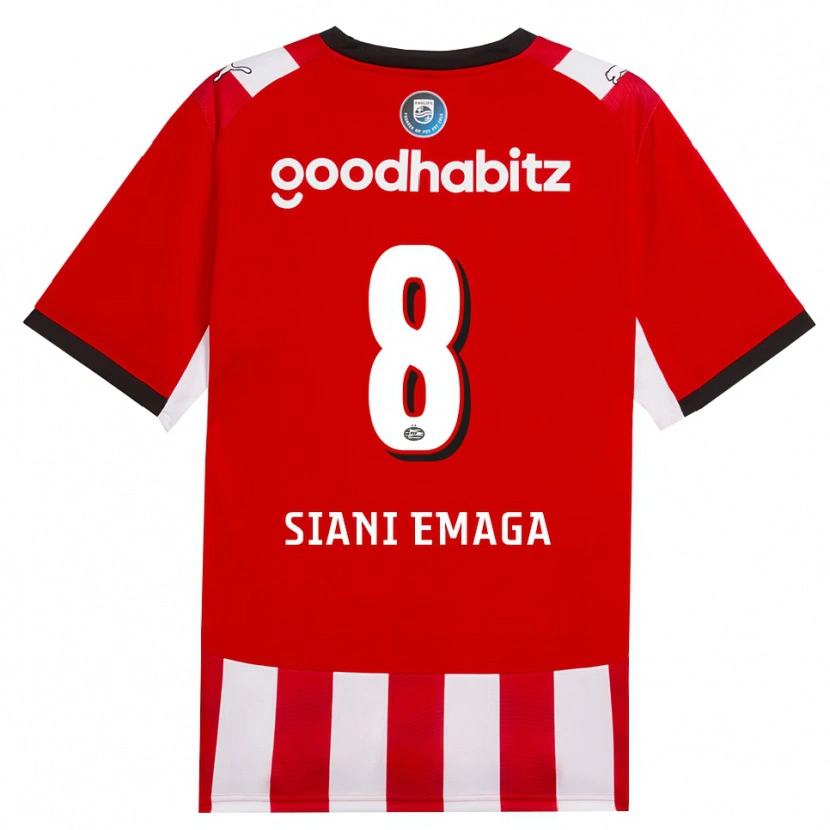 Danxen Donna Maglia Ezechiel Siani Emaga #8 Rosso Bianco Nero Kit Gara Home 2026/27 Maglietta